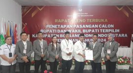 KPU Bolmut Menetapkan Pasangan SJL- MAP Sebagai Bupati dan Wakil Bupati Bolmut Terpilih